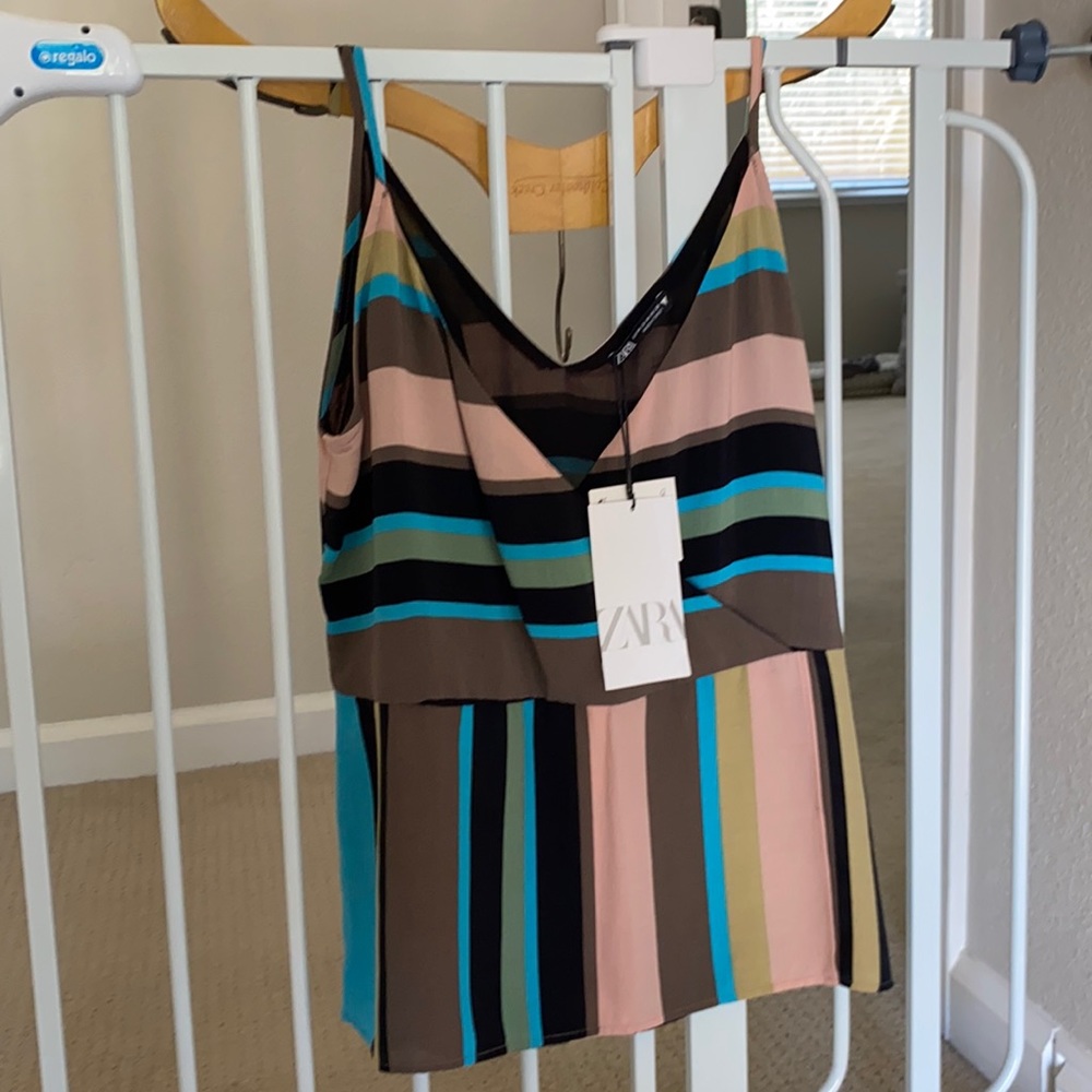 Zara color block tank